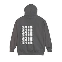 Load image into Gallery viewer, cape cod bold hoodie back charcoal
